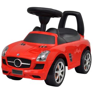 vidaXL bērnu auto, stumjams ar kājām, sarkans