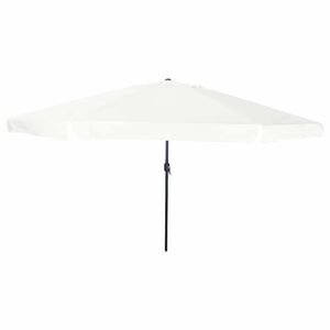 vidaXL Dārza parasols Smil&scaron;u 395 x 395 x 245 cm Poliesters un tērauds