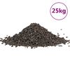 vidaXL bazalta grants, 25 kg, melns, 5-8 mm