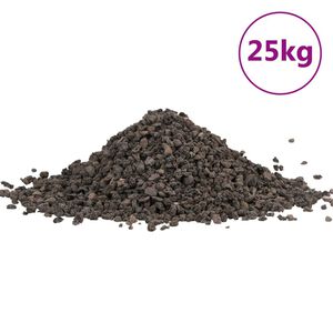 vidaXL bazalta grants, 25 kg, melns, 5-8 mm