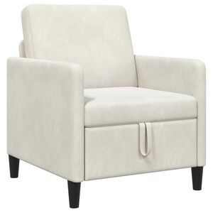 vidaXL Sofas ar uzglabā&scaron;anu Krēmkrāsa 72 x 78 x 87 cm Poliesters