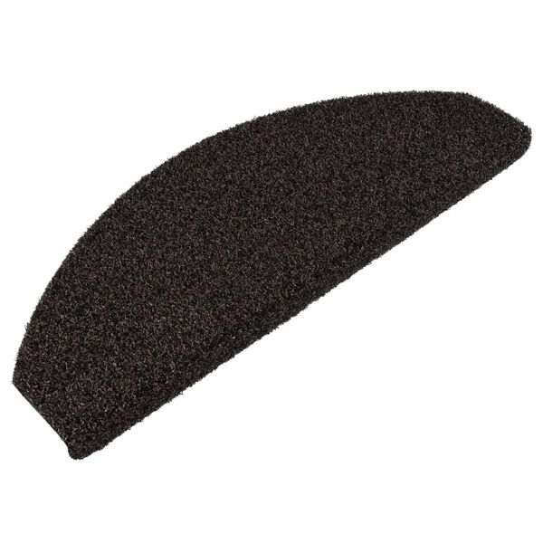 vidaXL āra kāpņu paklāji, 5 gab., 65x24,5x3,5 cm tum&scaron;i brūni neslīdo&scaron;i