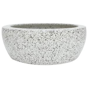 vidaXL izlietne, liekama uz virsmas, pelēka, apaļa, &Phi;41x14 cm