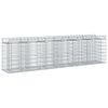 vidaXL Gabions pacelta gulta 2 gab. 300 x 50 x 80 cm Cinkota tērauda