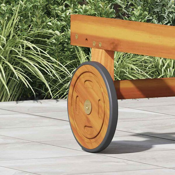 vidaXL Kosmosa riteņi ar riteni 2 pcs Brūna 20.5 x 20.5 x 2 cm