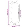 vidaXL sienas spogulis ar LED gaismām, 45x100 cm, stikls, ovāls