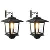vidaXL Sienas lampa with LED Bulb 2 gab. Melns 19 x 14 x 25 cm