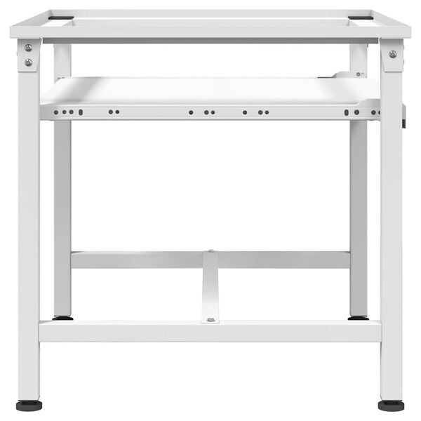 vidaXL veļasma&scaron;īnas statīvs ar izvelkamu plauktu, balts