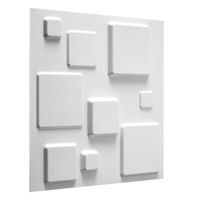 WallArt sienas paneļi Squares, 12 gab., 3D, GA-WA09