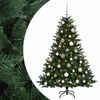 vidaXL Mākslīgā Ziemassvētku egle ar bumbiņu 150 cm 150 LED