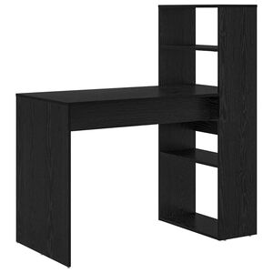 vidaXL Galds Melns ozolkoks Inženierijas koks 113 x 54 x 120 cm
