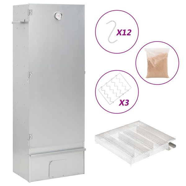 vidaXL kūpinātava ar aukstās kūpinā&scaron;anas funkciju, cinkots tērauds