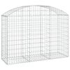 vidaXL arkveida gabiona grozs, 150x50x100/120 cm, cinkota dzelzs