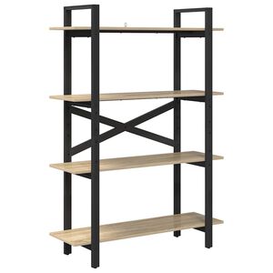 vidaXL Grāmatu plaukts 4 līmeņi 100 x 33,5 x 140 cm Inženierijas koks