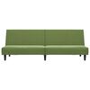 vidaXL divvietīga dīvāngulta ar kājsoliņu, gai&scaron;i zaļ&scaron; samts