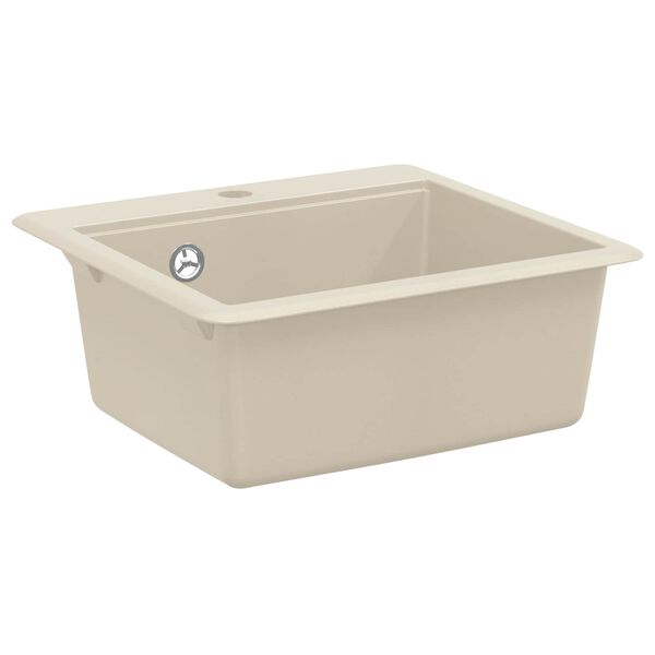 vidaXL Izlietne Bē&scaron;a 470 x 440 mm Granīts