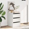 vidaXL atvilktņu skapītis, balts, 40x41x58 cm, inženierijas koks