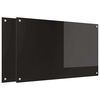 vidaXL Virtuves aizsargpaneļi 2 gab. Melna 100 x 60 cm rūdīts stikls