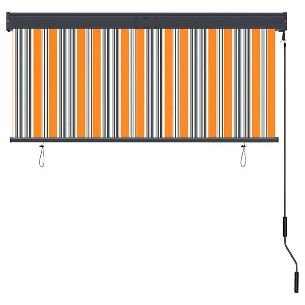 vidaXL āra ruļļu žalūzija, 140x250 cm, dzeltena un zila
