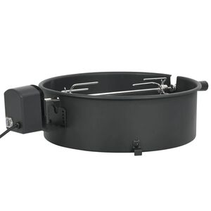 vidaXL rotācijas grila riņķa komplekts, 47 cm, melns