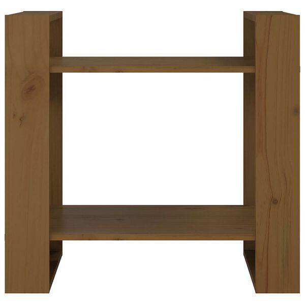 vidaXL grāmatu plaukts, medus brūns, 60x35x57 cm, masīvkoks