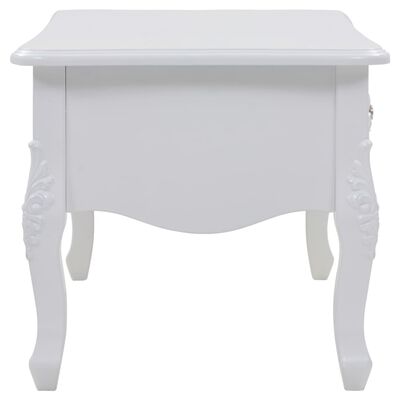 vidaXL kafijas galdiņš, 100x50x46 cm, balts