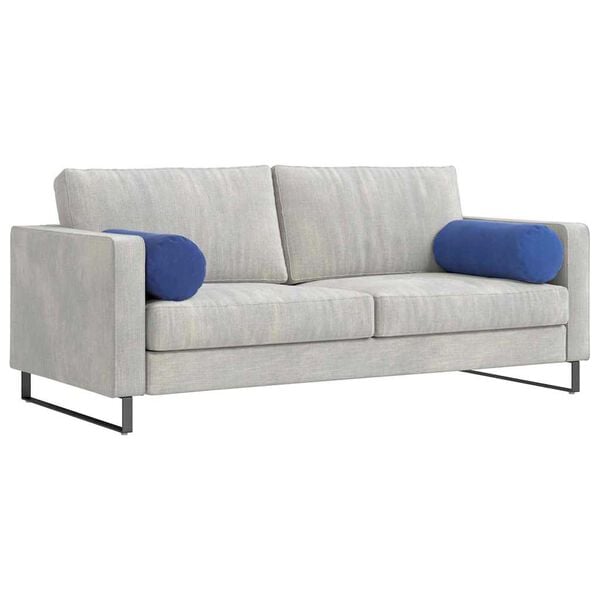 vidaXL Spilveni 2 pcs Policijas zila Ø 25 x 70 cm Korduroja audums