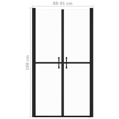 vidaXL dušas durvis, (88-91)x190 cm, ESG, caurspīdīgas