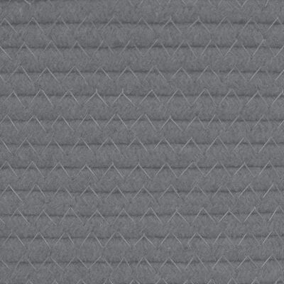 vidaXL uzglabāšanas grozs, pelēks ar baltu, Ø49x65 cm, kokvilna