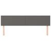 vidaXL gultas galvgaļi, pelēks, 200x5x78/88 cm, mākslīgā āda
