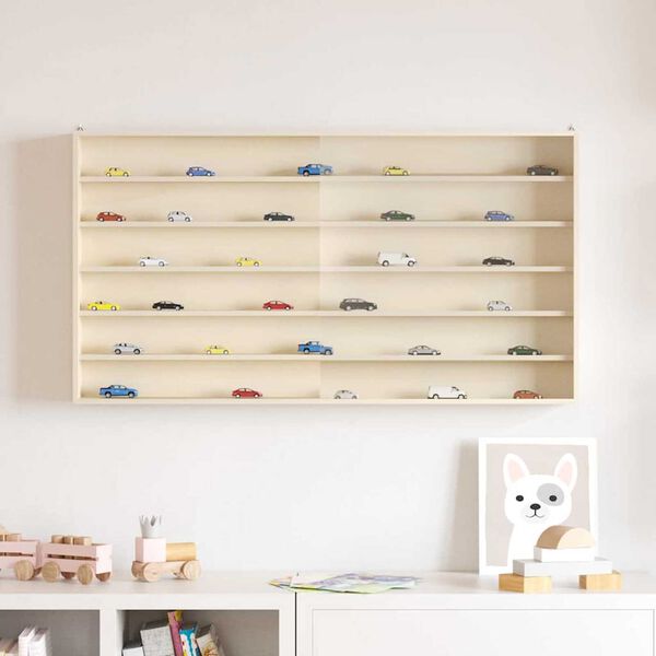 vidaXL Sienas izstādes skapītis Bē&scaron;a 100 x 8,5 x 54 cm Saplāksnis