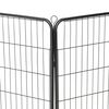 vidaXL nožogojums suņiem, 8 paneļi, 80x100 cm, tērauds, melns