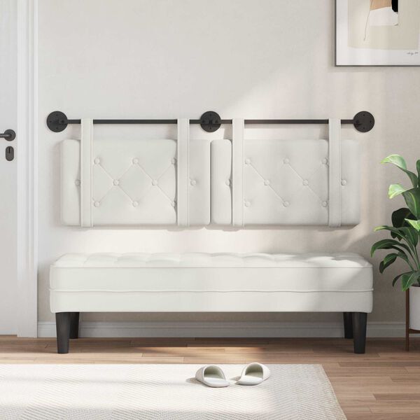 vidaXL Karājo&scaron;s galvgalis Balts 150 x 55 x 5 cm Mākslīgā āda
