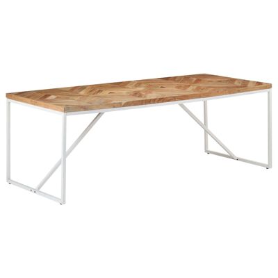 vidaXL virtuves galds, 200x90x76 cm, akācijas un mango masīvkoks