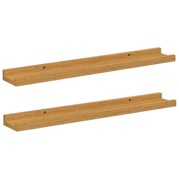 vidaXL Sienas plaukts 2 pcs Bē&scaron;a 60 x 9 x 3 cm Inženierijas koks