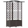 vidaXL Pacelta gulta ar treliem un jumtu Brūna 122 x 40 x 141 cm PP