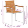 vidaXL dārza krēsli ar matračiem, 4 gab., akācijas masīvkoks