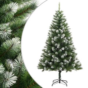vidaXL mākslīgā Ziemassvētku egle ar sniegu, 150 cm