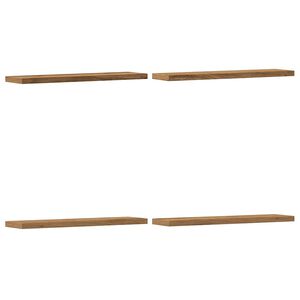 vidaXL sienas plaukti 4 gab. koka krāsa 40x10x1,5 cm inženierijas koks