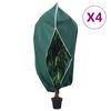 vidaXL augu pārsegi ar rāvējslēdzēju, 4 gab., 70 g/m&sup2;, flīss,3,14x2,5m