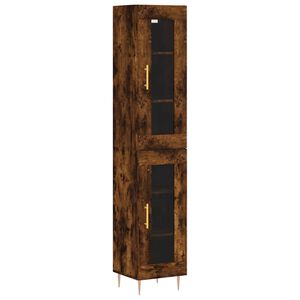 vidaXL augstais skapītis, ozolkoka, 34,5x34x180 cm, inženierijas koks