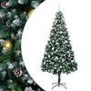 vidaXL Mākslīgā Ziemassvētku eglīte su 300 LED ar statīvu Zaļa 210 cm