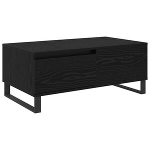 vidaXL Kafijas galdiņ&scaron; Melns ozolkoks 90 x 50 x 36,5 cm
