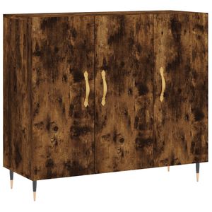 vidaXL kumode, ozolkoka krāsa, 90x34x80 cm, inženierijas koks