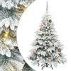 vidaXL Mākslīgā Ziemassvētku eglīte su 150 LED Balts 120 cm PE un PVC