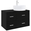 vidaXL Vannas istabas mēbeļu komplekts 2 gab. Melns ozols