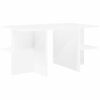 vidaXL Kafijas galdiņ&scaron; Balts 87 x 50 x 45 cm Inženierijas koks