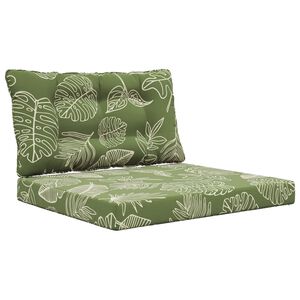 vidaXL Āra dīvāna spilvens Poliesters Lapu dizains 80 x 68,5 cm