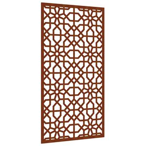 vidaXL dārza sienas rotājums, 105x55 cm, tērauds, rūsas efekts