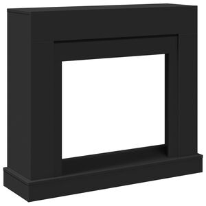 vidaXL kamīna apmale, melna, 100x30x87,5 cm, konstruēts koks